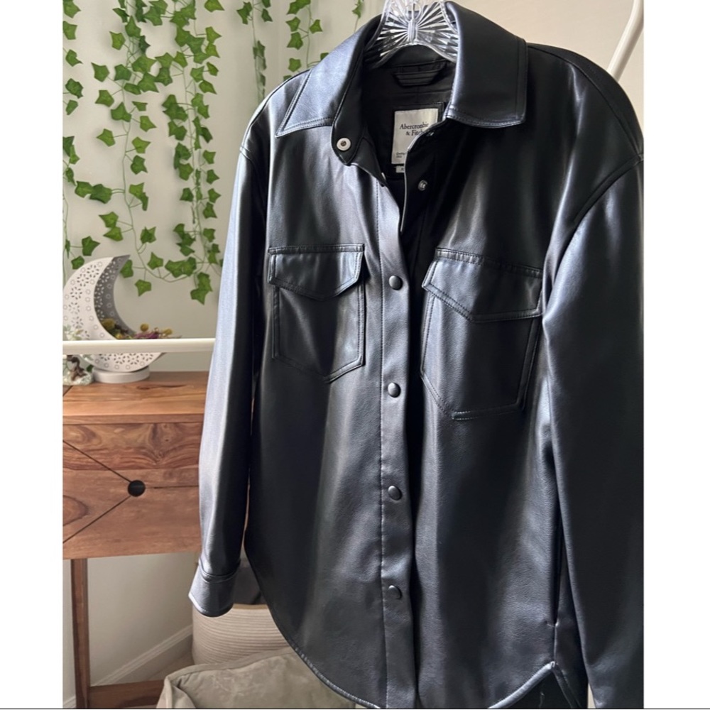 Abercrombie Pleather Shacket